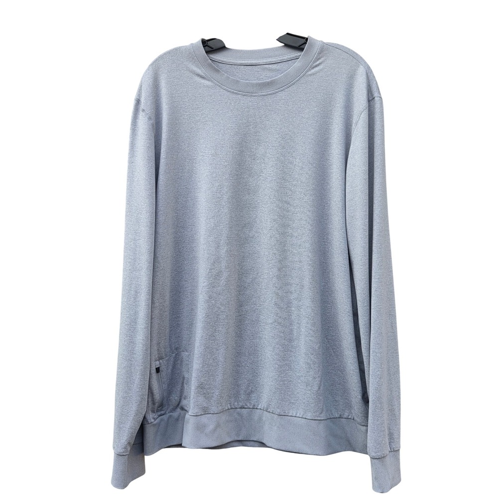 Vuori Ponto Performance Crewneck Mens XL Grey Long Sleeve Shirt Athletic Sport